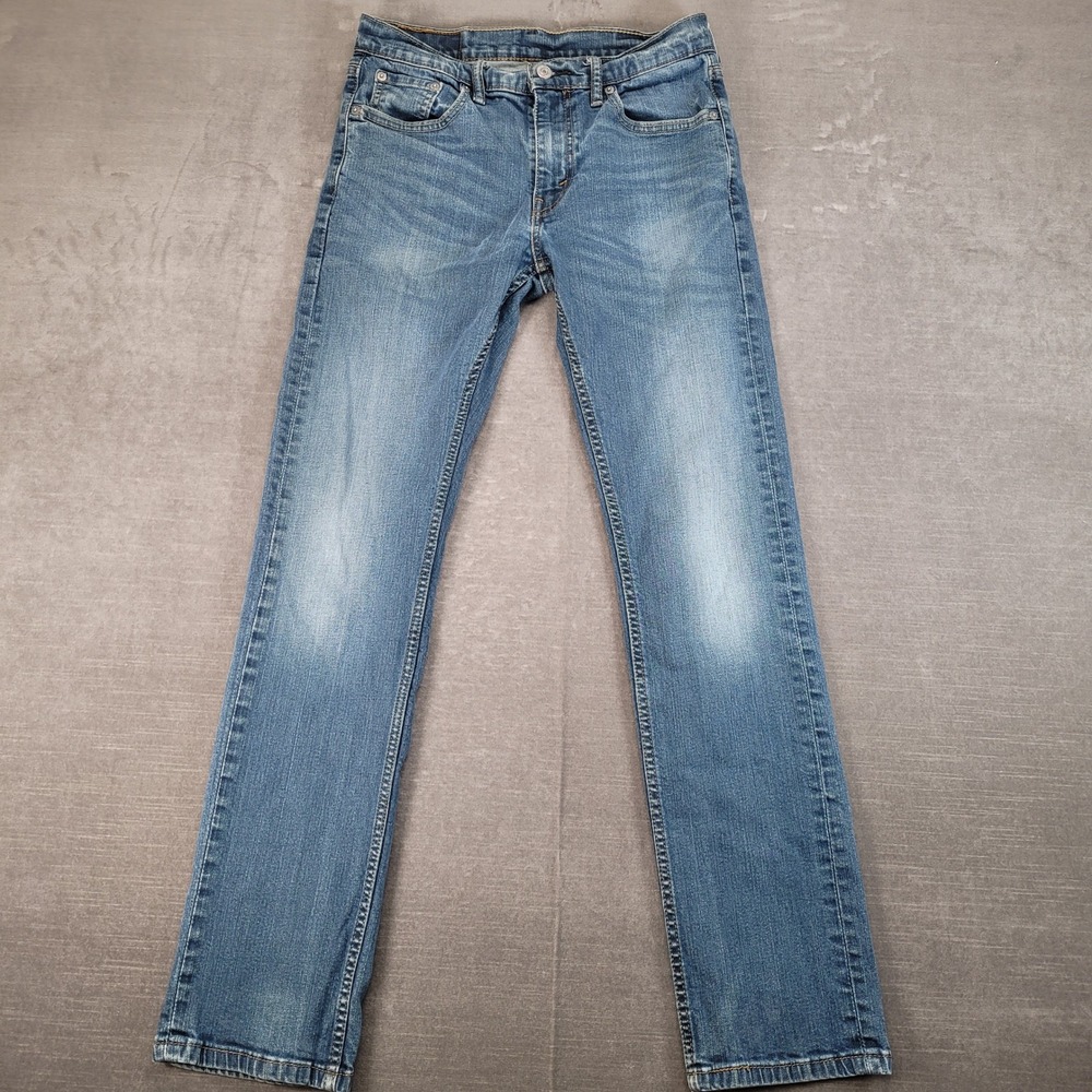 Levi Strauss Co 513 Mens‎ Jeans Actual Size 28x30 Blue Straight Fit Denim Pants